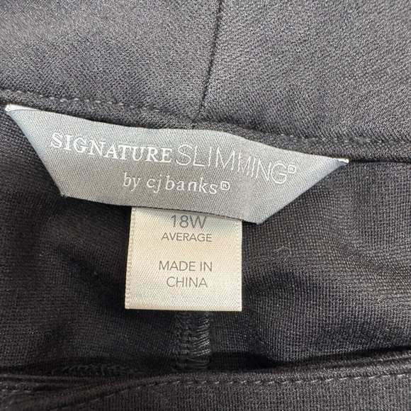 NWT CJ Banks Signature Slimming Moderately Curvy Tapered Leg Black Pants sz 18W - Picture 7 of 12